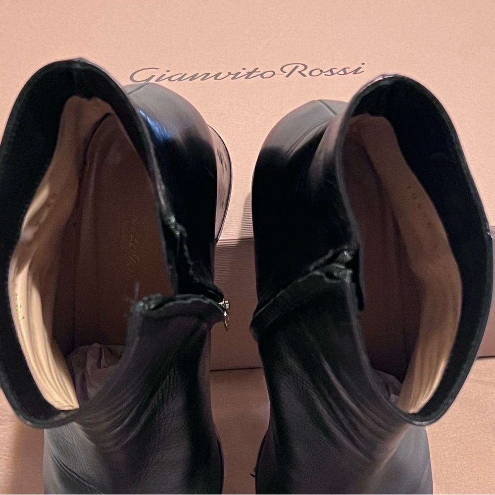 Gianvito Rossi Leather Ankle Boots Black Size 40 - Picture 7 of 16